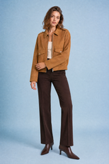 Oversized Suede-Effect Jacket