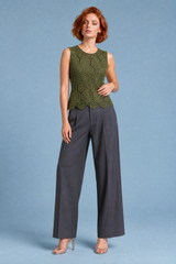 Lace Wide-Strap Top