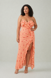 Robe longue bretelles croisées | Porté sur une autre silhouette | Lounelle Paris