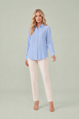 Flowy Collared Button-Down Shirt