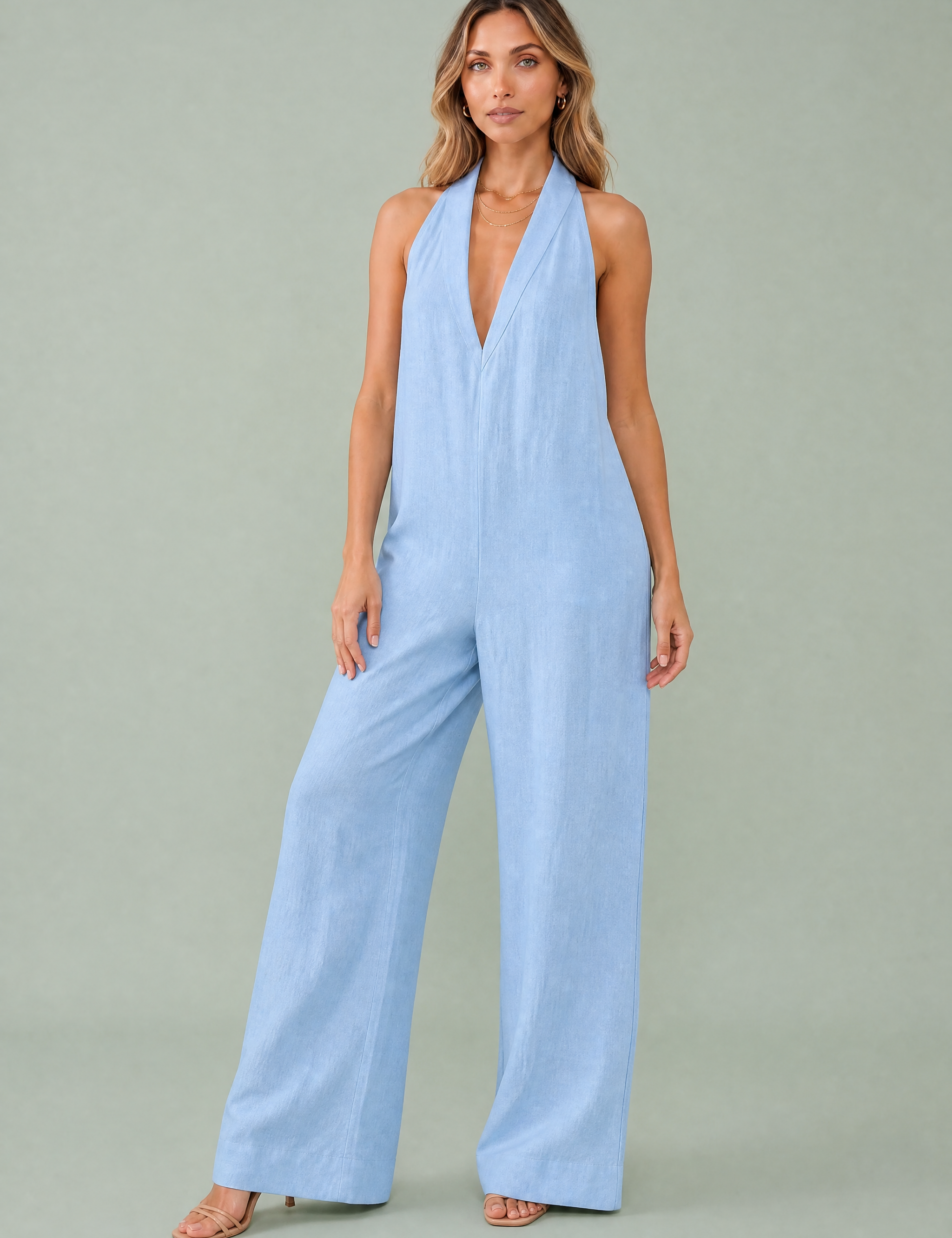 Combinaison ample col licou | Variante Bleu | Lounelle Paris