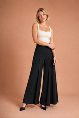 Flowy High-Waisted Wide-Leg Pants