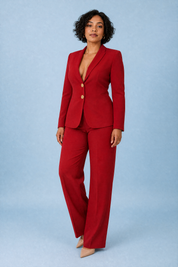 Ensemble blazer pantalon large | Porté sur une autre silhouette | Lounelle Paris