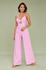 Striped Backless Jumpsuit