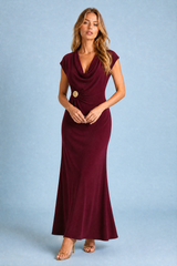 Cowl-Neck Maxi Dress