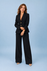 Blazer and Wide-Leg Pants Set
