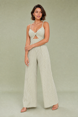 Striped Backless Jumpsuit