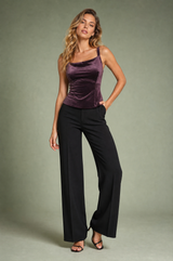 Plum Tie-Back Top