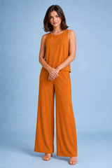 Flowy Wide-Leg Pants Set