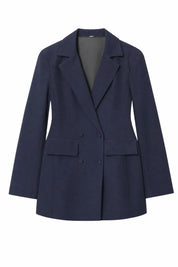 Blazer bleu marine ajusté double boutonnage | Lounelle Paris