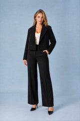Cropped Oversized Double-Breasted Blazer