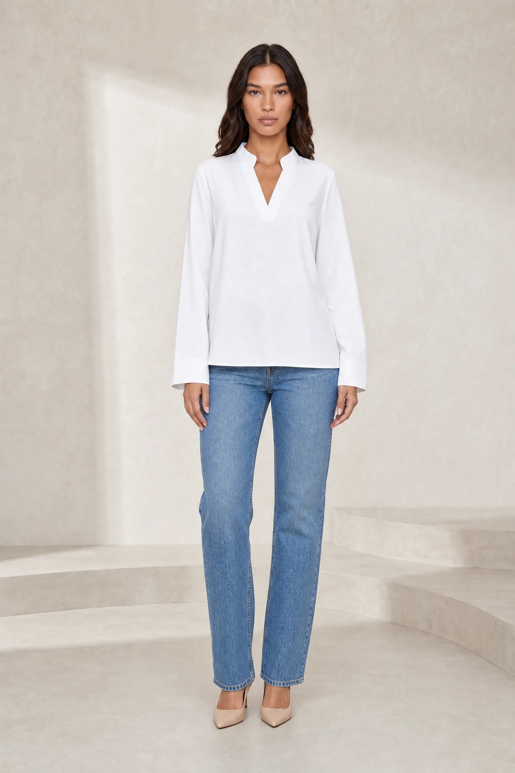 Blouse fluide col en V | Lounelle Paris