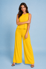 Flowy wide-leg pants set