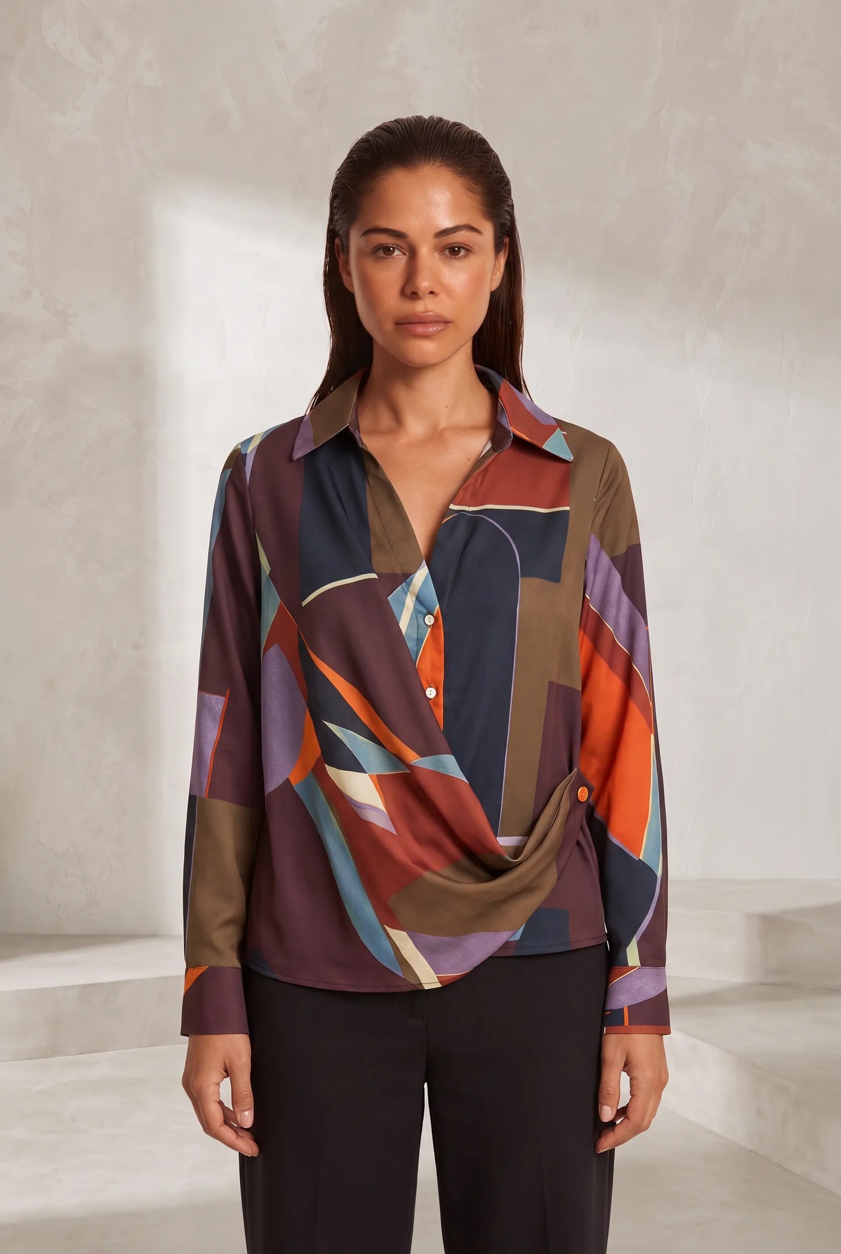 Chemise imprimée effet portefeuille | Lounelle Paris
