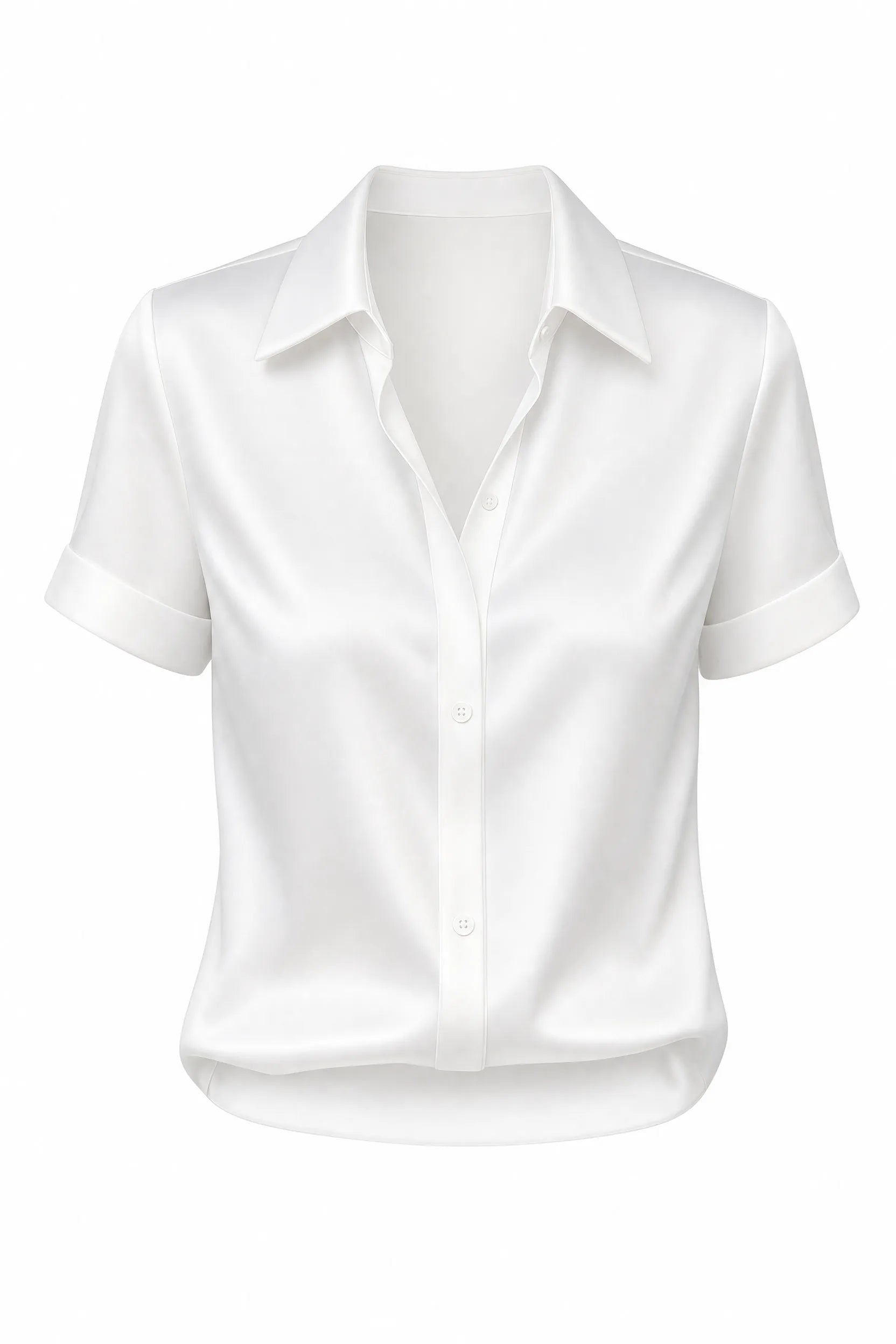 Chemisier satiné manches courtes | Lounelle Paris