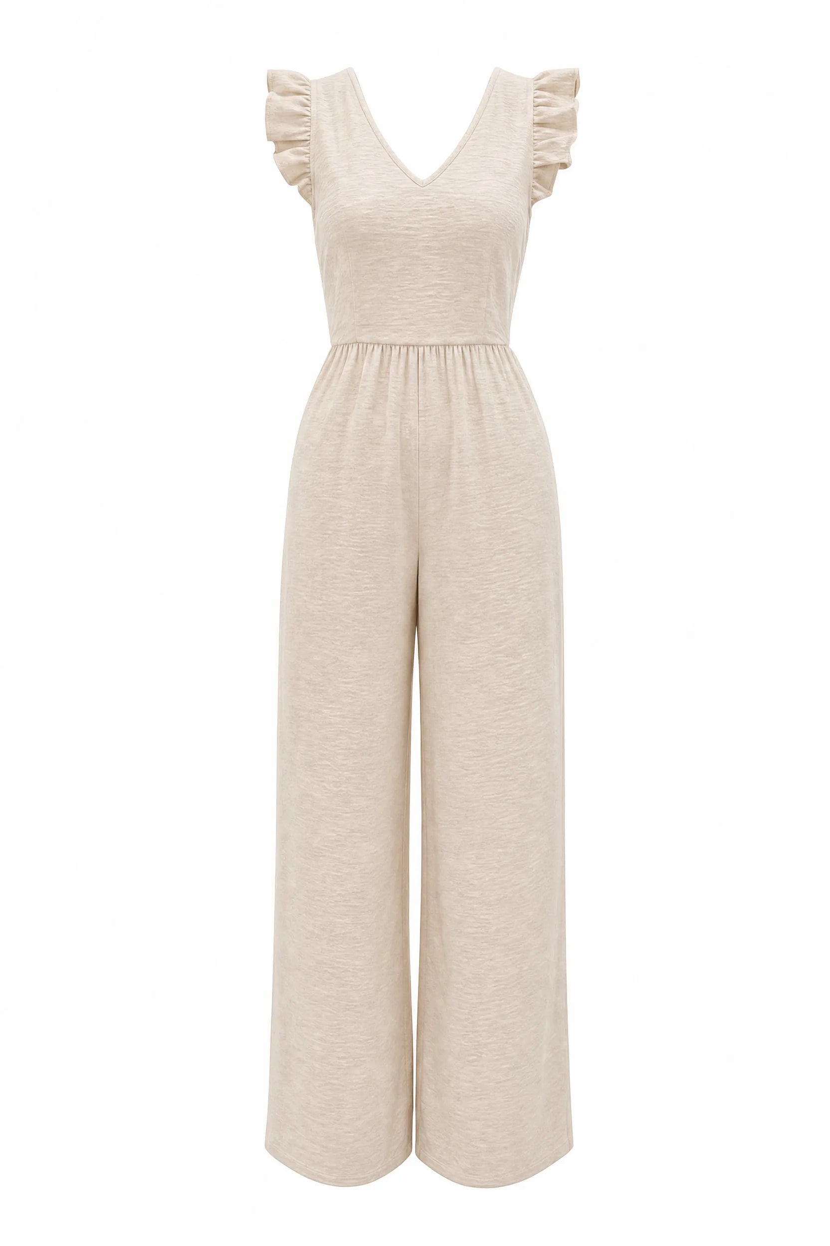 Combinaison abricot volants dos nu | Lounelle Paris