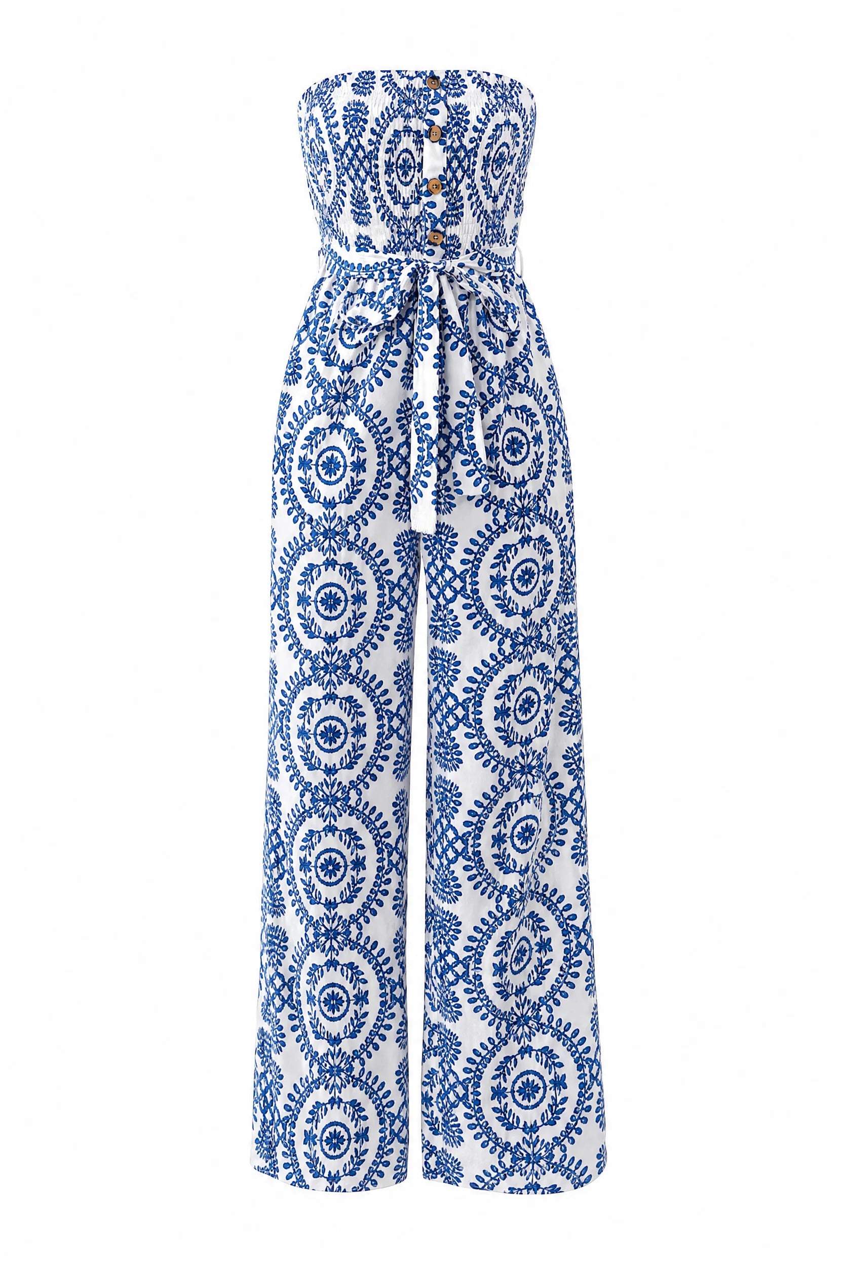 Combinaison blanche bandeau taille haute | Lounelle Paris