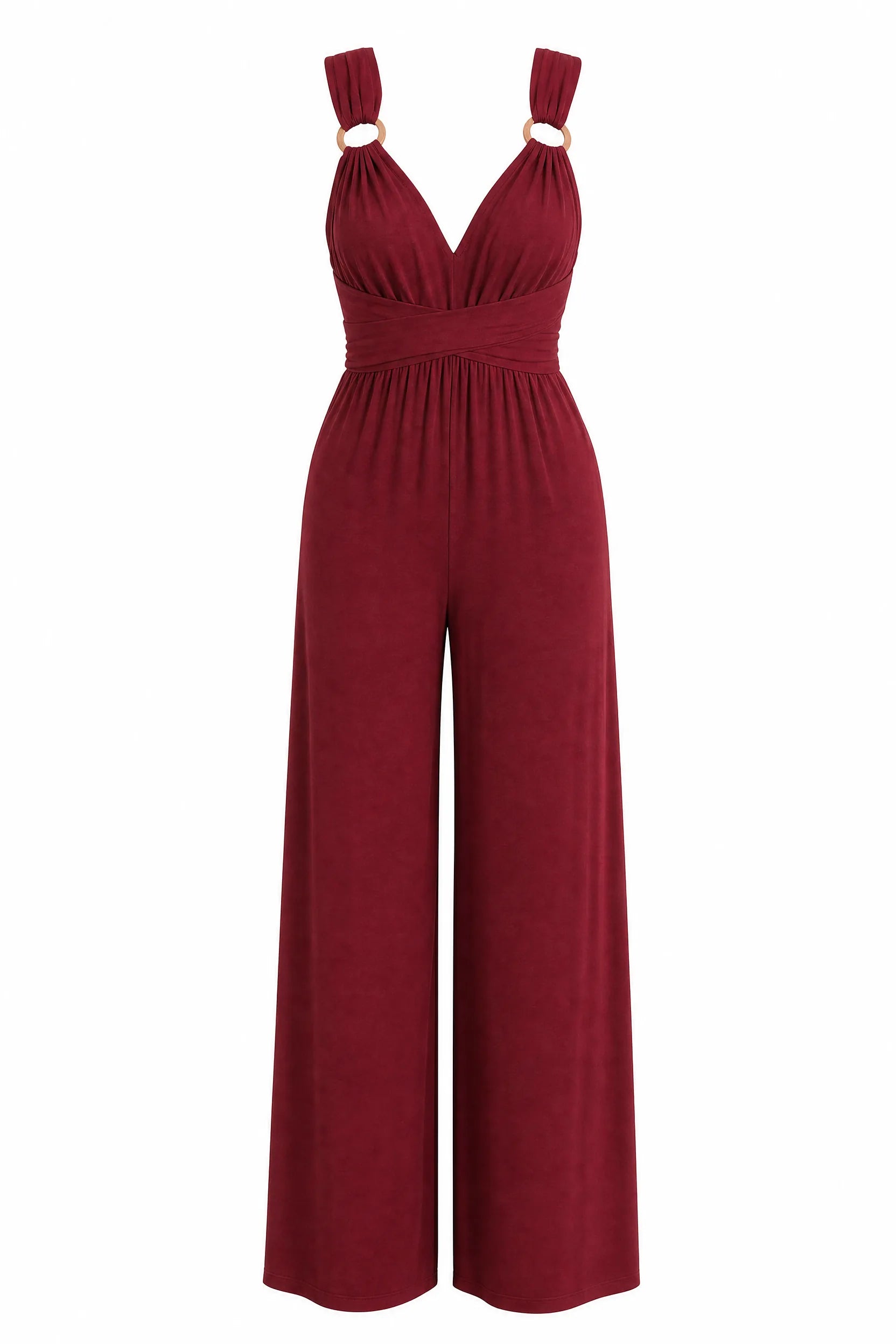 Combinaison bordeaux dos nu jambes larges | Lounelle Paris