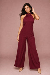 High-Neck Backless Jumpsuit