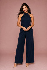 High-Neck Backless Jumpsuit