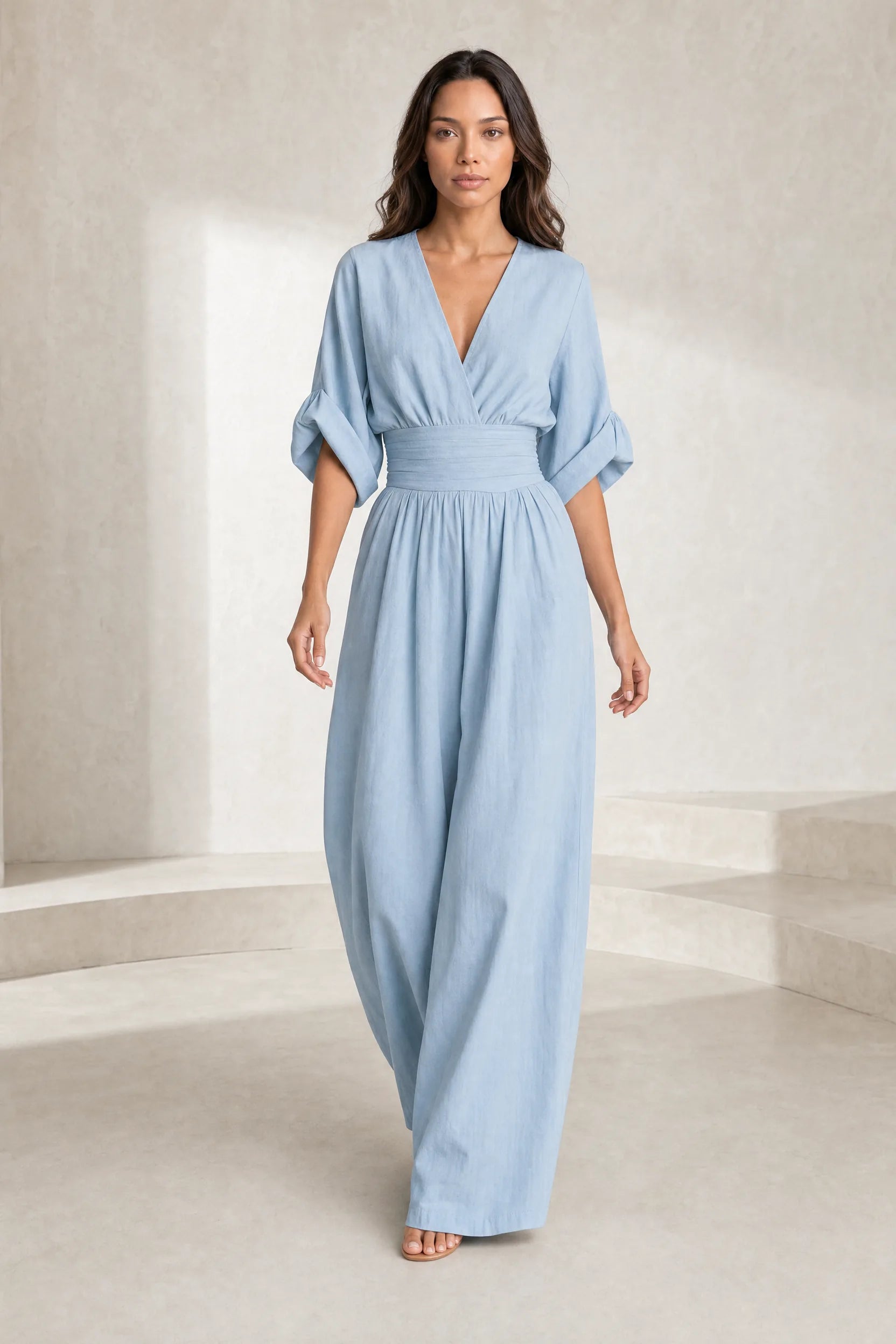 Combinaison col V taille haute | Lounelle Paris