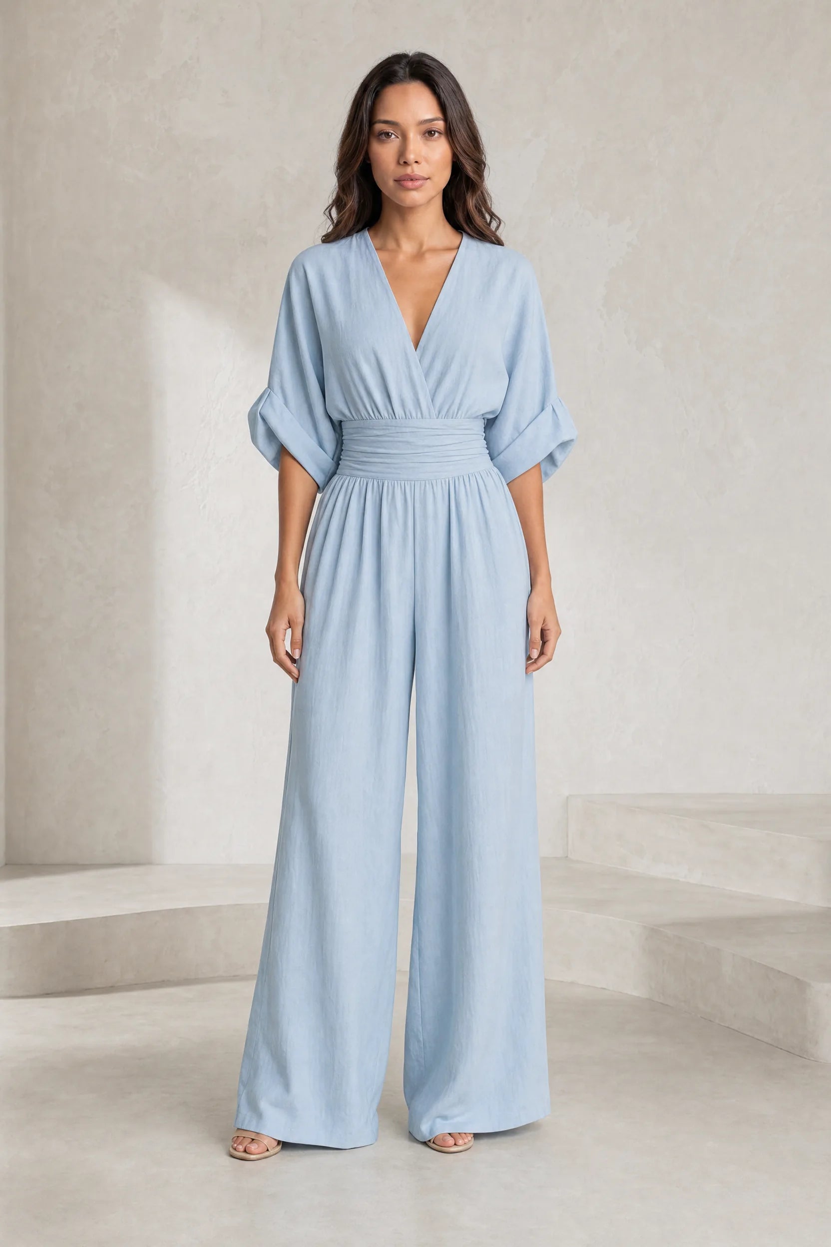Combinaison col V taille haute | Lounelle Paris