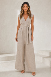 Combinaison pantalon fluide col V | Lounelle Paris