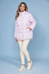 Printed Hooded Puffer Jacket