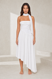 Robe longue bustier asymétrique | Lounelle Paris