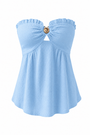 Top bandeau bleu dos nu | Lounelle Paris