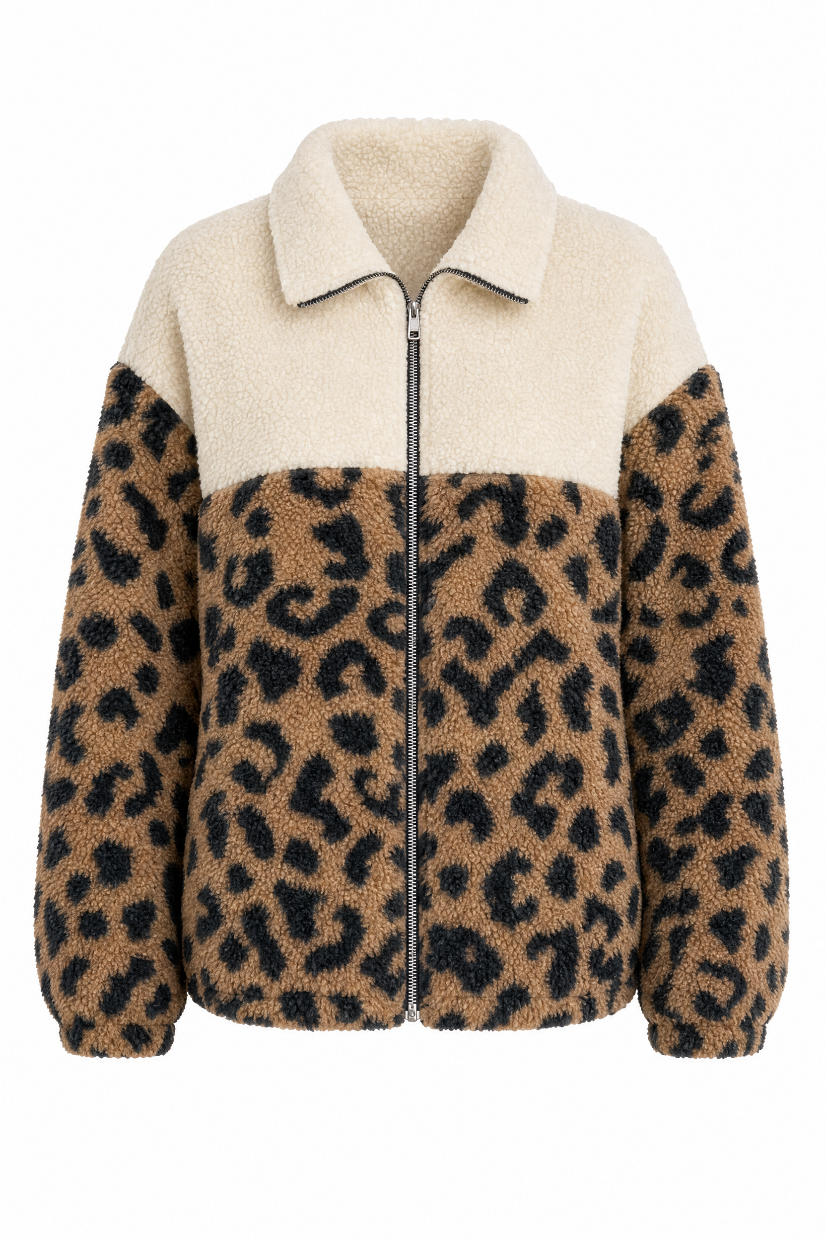 Veste ample léopard col rabattu | Lounelle Paris