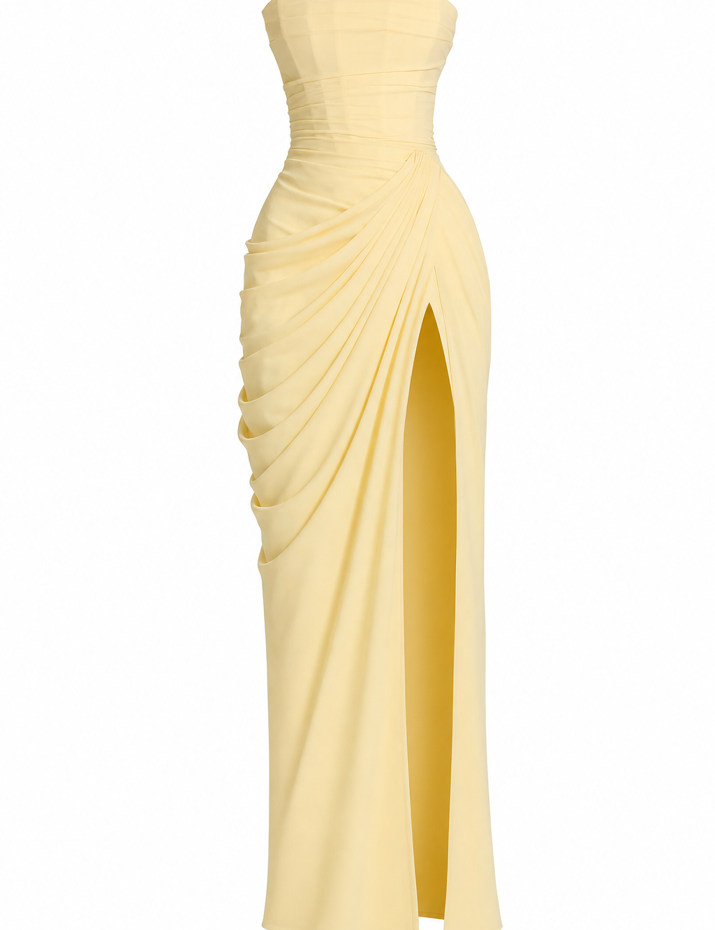 Robe longue bustier fendue aperçu produit