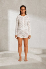 Ensemble blanc crochet ajouré