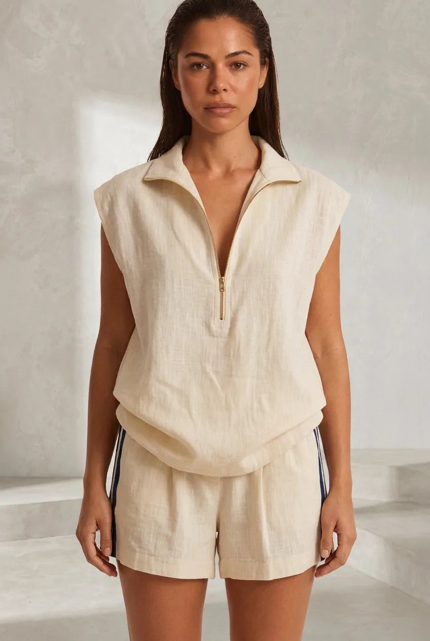 Ensemble short ample col zippé | Lounelle Paris