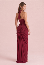 Robe longue col licou dos nu | Vue de dos | Lounelle Paris