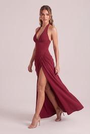 Robe longue col licou dos nu | Vue en mouvement | Lounelle Paris