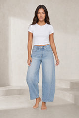 Jean ample taille mi-haute