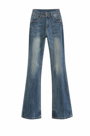 Jean bleu taille haute évasé | Lounelle Paris