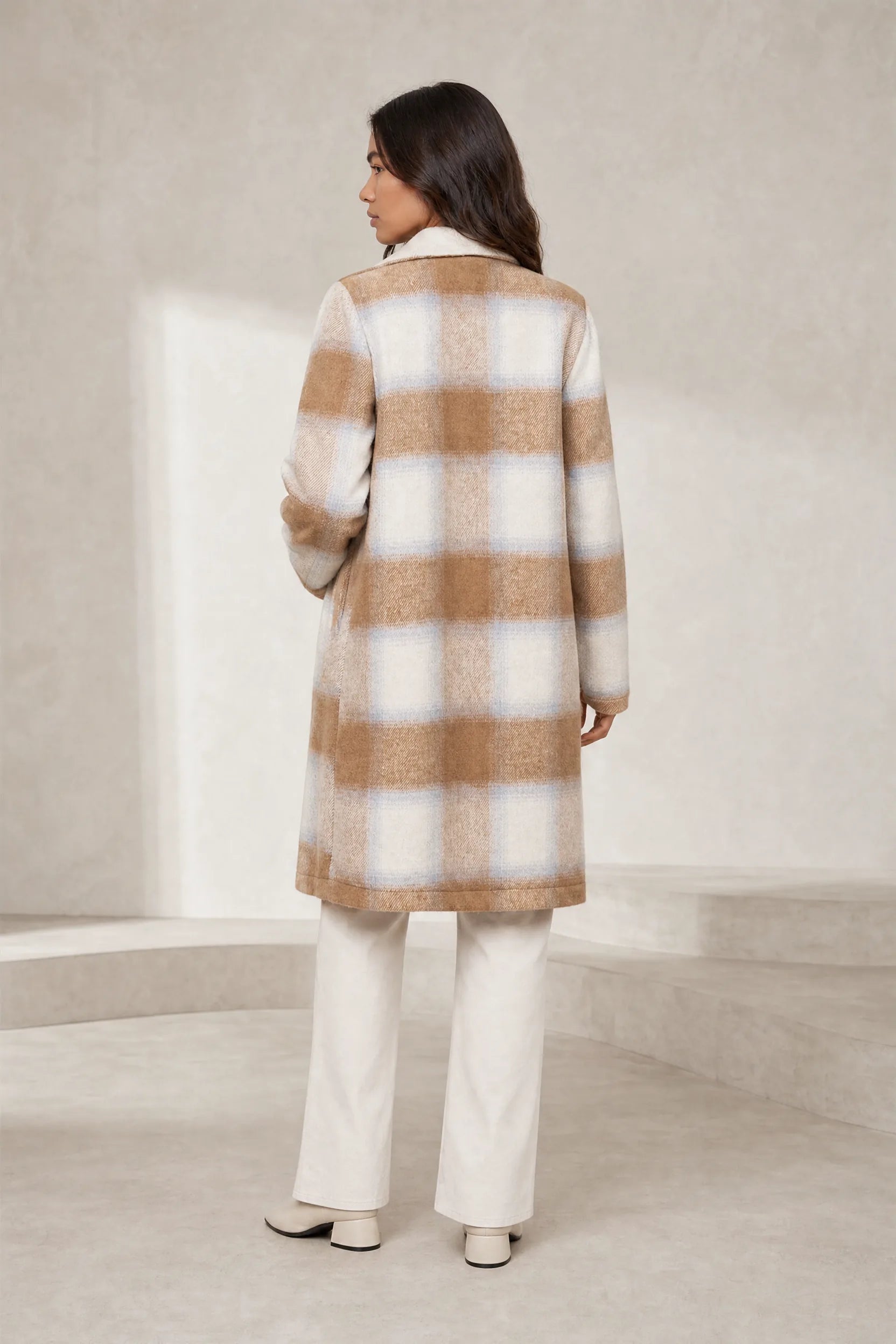 Manteau long à carreaux | Lounelle Paris