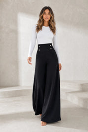 Pantalon large taille haute fluide | Lounelle Paris