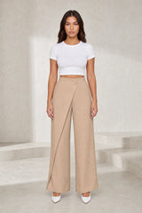 Pantalon taille haute asymétrique