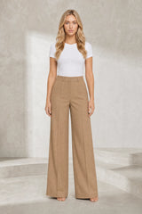 Pantalon tailleur camel coupe large
