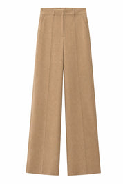 Pantalon tailleur camel coupe large | Lounelle Paris
