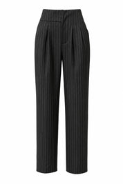 Pantalon tailleur rayé taille haute | Lounelle Paris