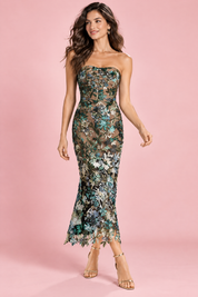Robe moulante bustier noire | Vue de face | Lounelle Paris