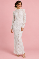 White Maxi Lace Dress