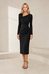 One-shoulder asymmetric dress