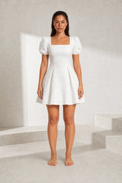 Robe col carré manches bouffantes | Lounelle Paris