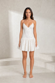 Robe col V fines bretelles | Lounelle Paris