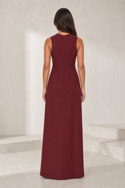 Robe longue bordeaux sans manches | Lounelle Paris